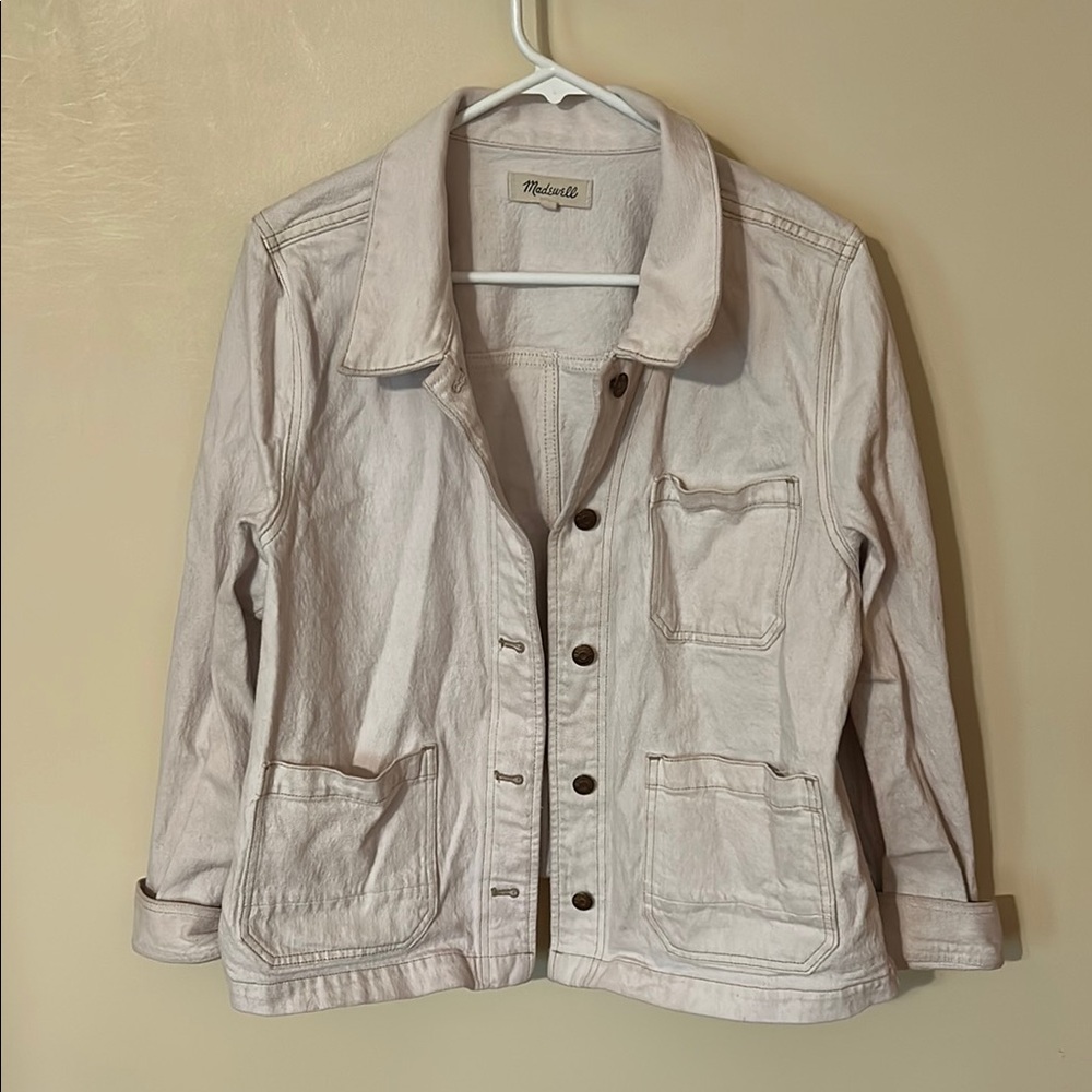Madewell white Jean Jacket Classic Style size XL